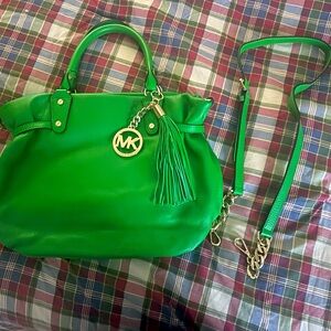 Stunning emerald green Michael Khors bag